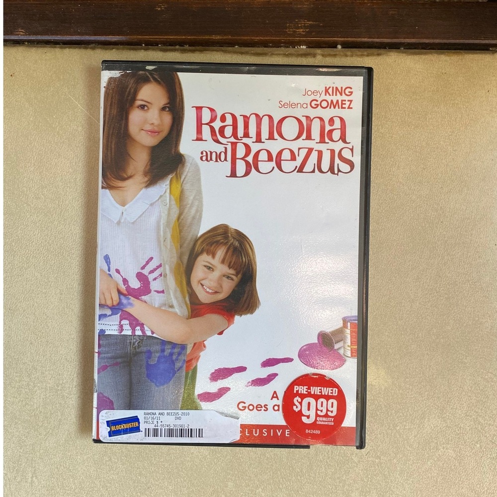 Ramona and Beezus DVD Joey King Selena Gomez Blockbuster Rental Case 2010 Y2K